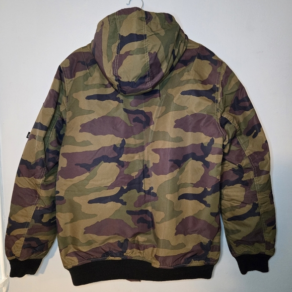 Vans Off The Wall Kilroy Hooded MTE Bomber Camo Jacket Mens size L - Picture 12 of 13